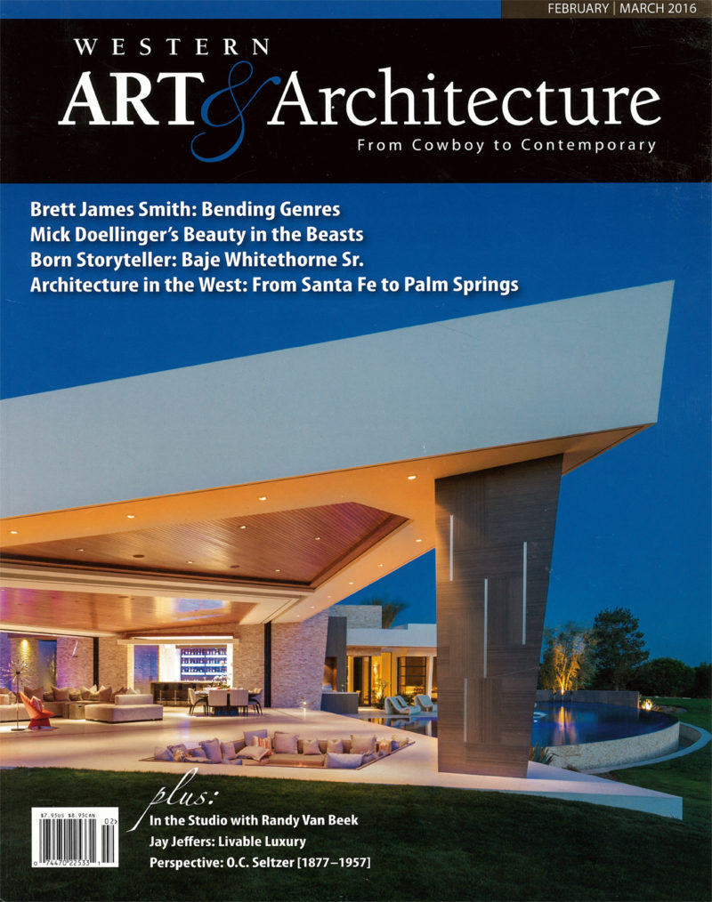 Western Art & Architecture magazine cover featuring modern Western design, including an article about Serquis + Associates and their innovative landscape architecture.